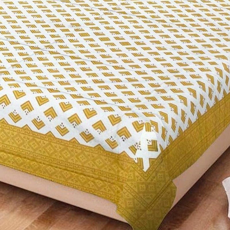 SDC Dreams HomeShop 100 Pure Cotton Rajasthani Tradition Queen Size Double Bedsheets with 2 Pillow Covers Queen Size Jaipuri Bedspreads - Image 2
