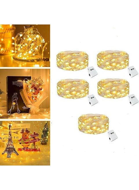 أضواء LED خرافية مع بطارية - عبوة من 5 قطع