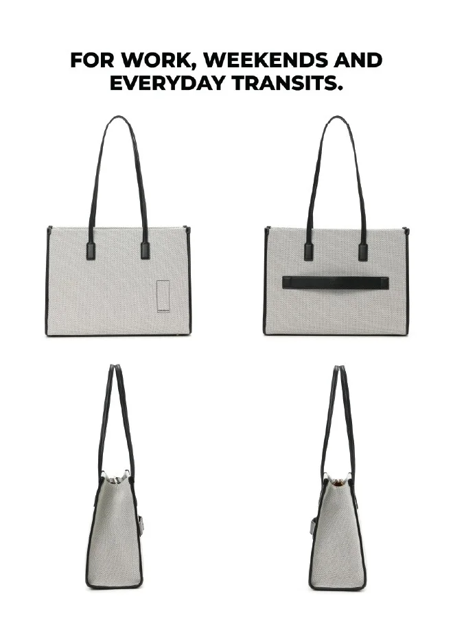 Mokobara MOKOBARA The Skye Tote Bag | Fits Upto 14" Laptop | Lightweight | Perfect For Work And Daily Use | Has Organizational Pockets And Laptop Sleeve | Made With Vegan Leather | For Women