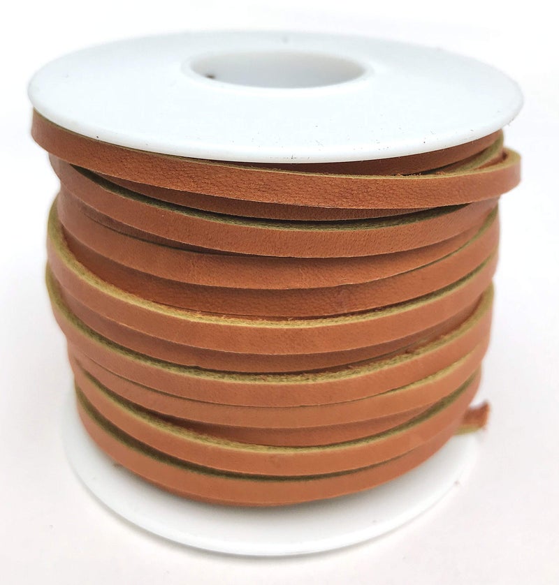 Lace Lacing Leather Topgrain Light Sienna Brown 50 Foot Spool