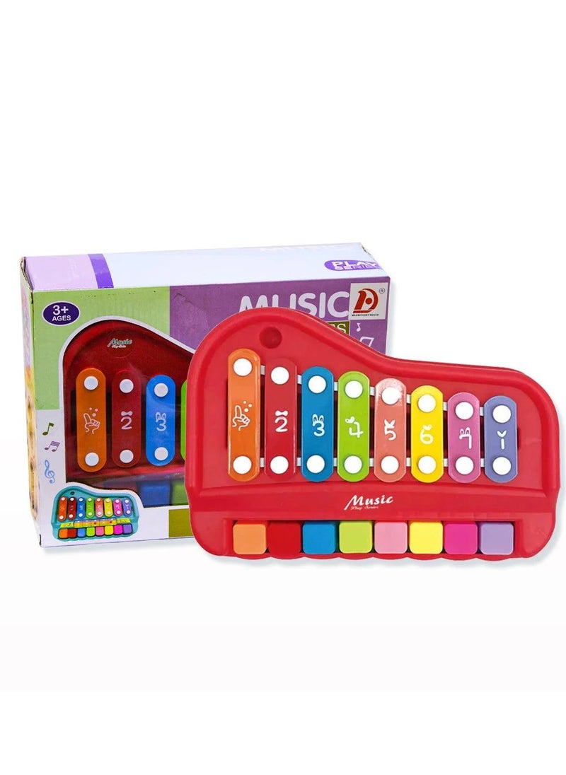 Xylophone piano numbers and spinning pink fruits  - Image 1