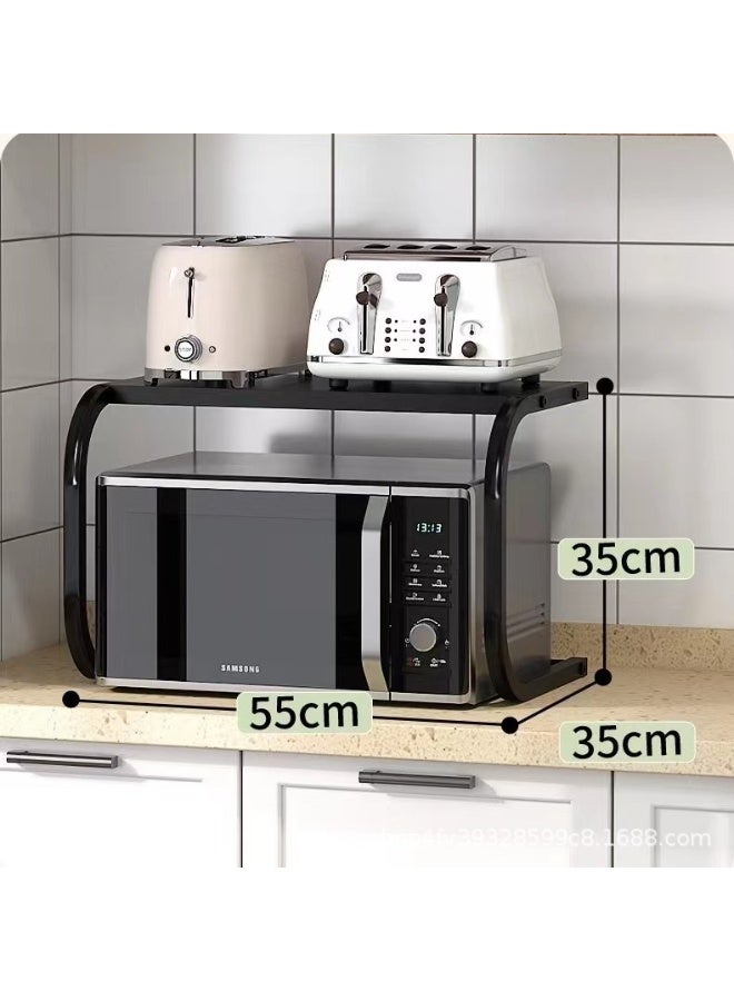 SKT Shiketro Microwave Oven Rack, Toaster Shelf for Kitchen Counter Top Organizer, 2 Tiers Space Saver Storage Oven Stand - Image 3
