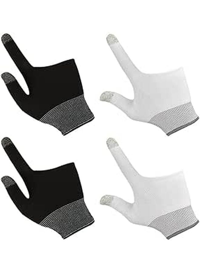 Breathable Touch Finger Gaming Gloves 2 Pairs For Men Mobile Phone Game Thumb Sleeves - Image 1