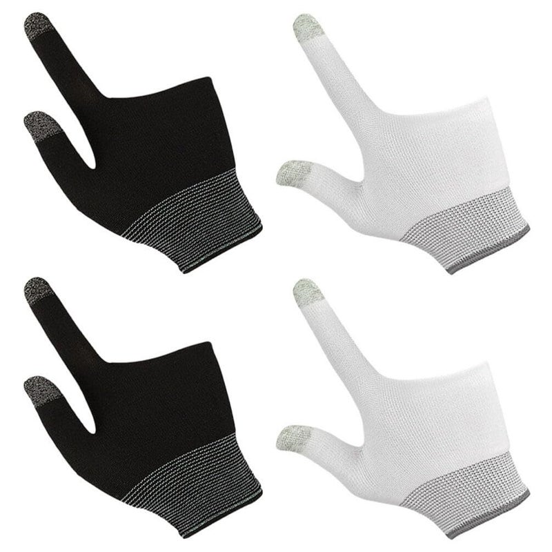 Breathable Touch Finger Gaming Gloves 2 Pairs For Men Mobile Phone Game Thumb Sleeves - Image 2
