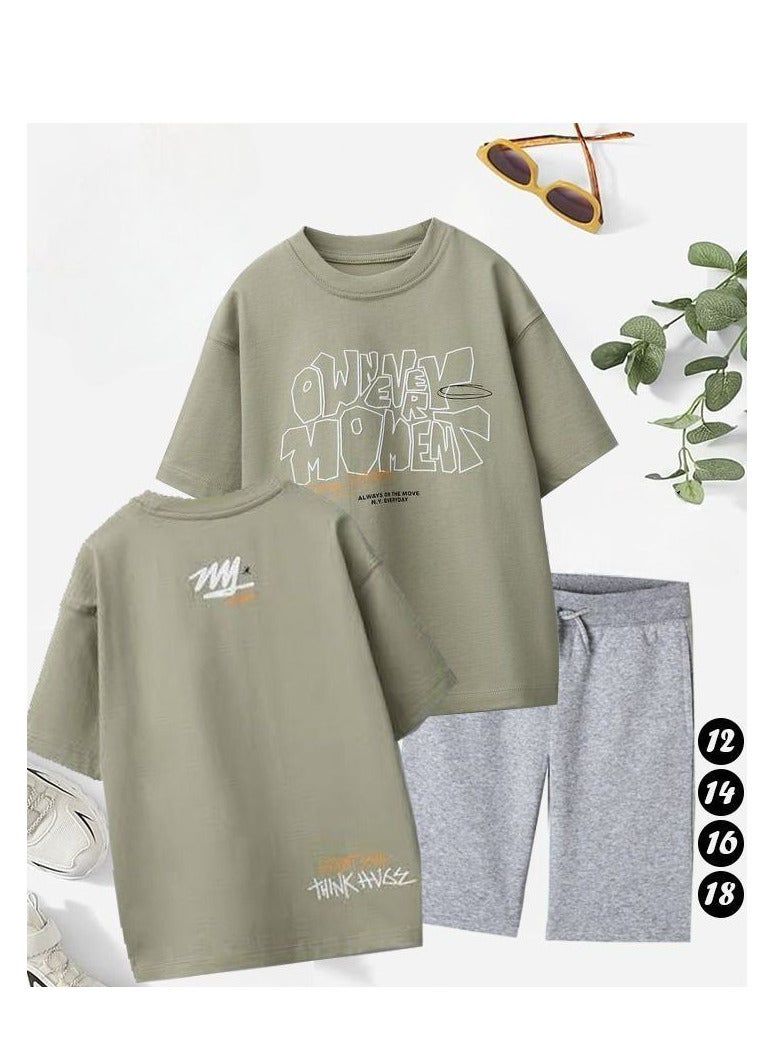 Think set tshirt and short cotton 100%  - Image 1