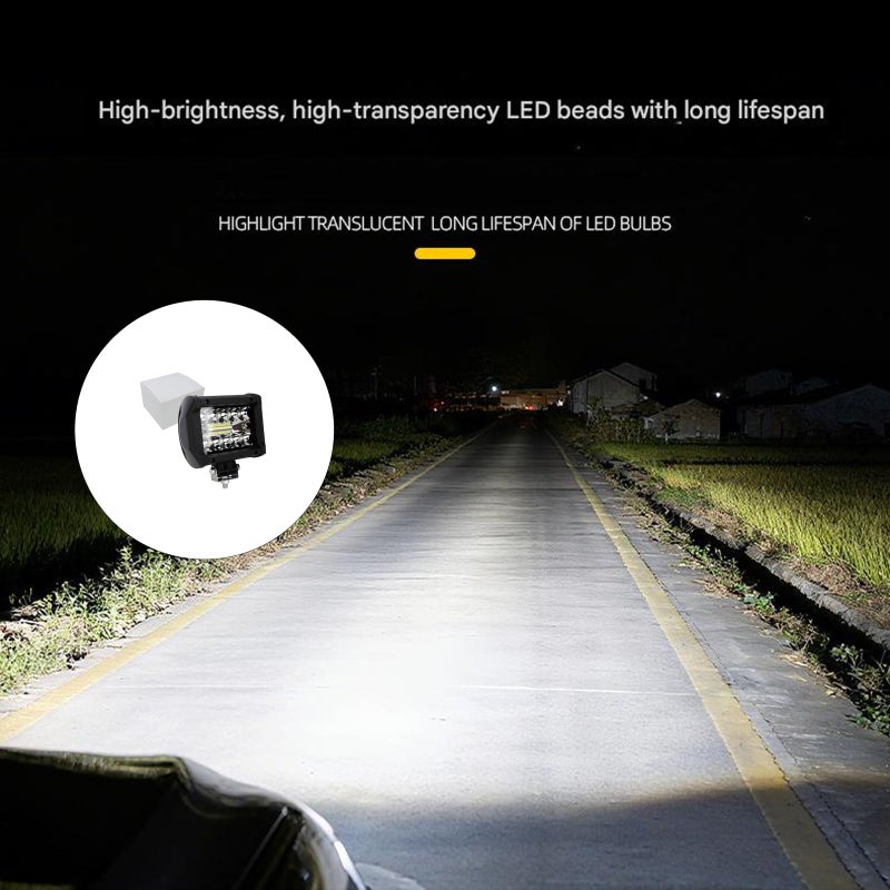 مصباح عمل LED واسع التغطية 6500 كلفن أبيض للدراجات النارية والمركبات الكهربائية وحامل الأمتعة - Image 3