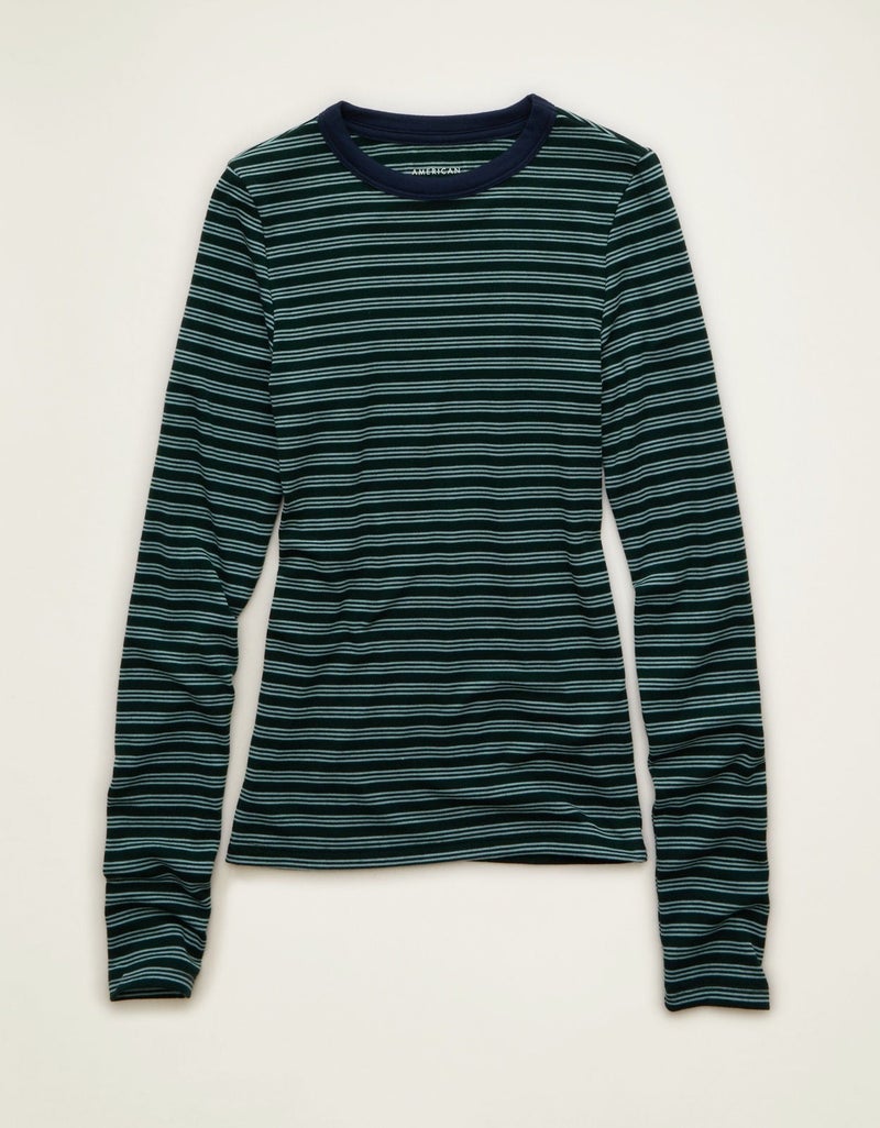 American Eagle AE Cozy Crew Neck Long Sleeve T-Shirt - Image 4