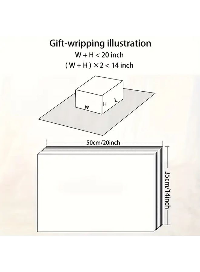 25 Blue Bow Thin Gift Wrap Sheets 20x14 Inch for Spring Wedding Birthday - Image 3