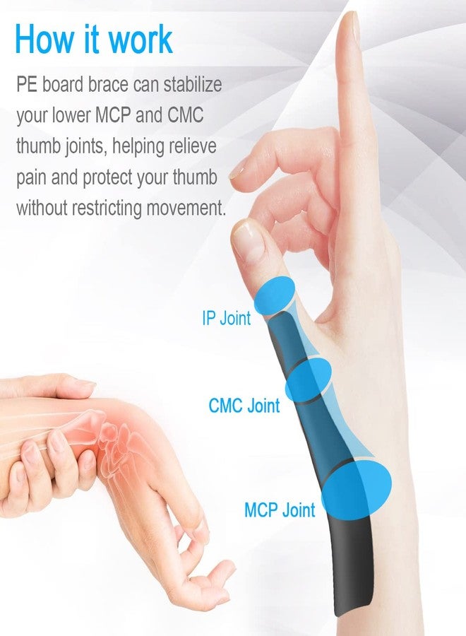 HKJD Thumb Spica Splint Reversible Thumb Brace for Pain Relief, Arthritis, De Quervain's tenosynovitis, Sprains, Strains, Carpal Tunnel & Trigger Finger Immobilizer Adjustable Wrist Strap - Image 2