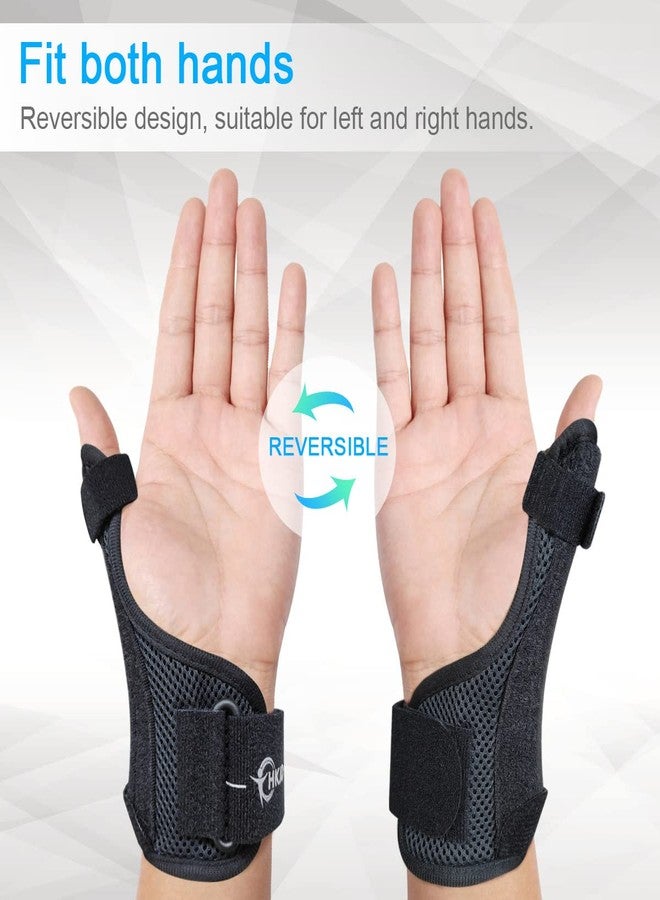 HKJD Thumb Spica Splint Reversible Thumb Brace for Pain Relief, Arthritis, De Quervain's tenosynovitis, Sprains, Strains, Carpal Tunnel & Trigger Finger Immobilizer Adjustable Wrist Strap - Image 3