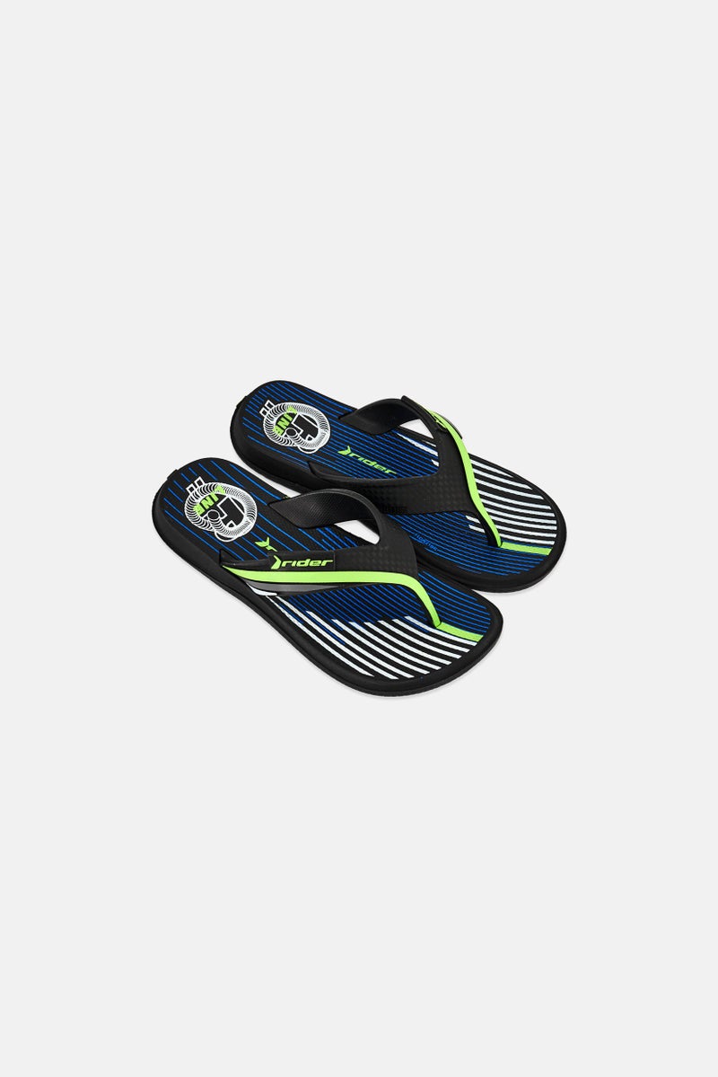 RIDER Kids Boy R Line Slip On Sandals, Black - Image 2