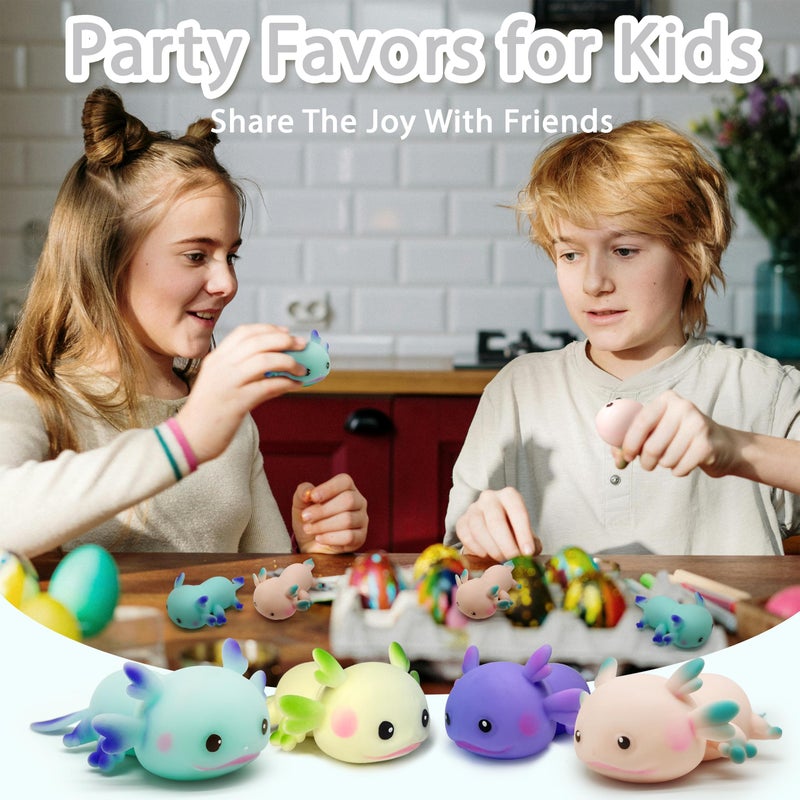 ZTATU Axolotl Squishy Stress Balls for Adults & Kids (1PCS) Sensory Fidget Toys Squeeze Dough Ball, Party Favors Stress Toy for Office, School, Travel, Easter Basket Stuffers (Purple) - Image 5