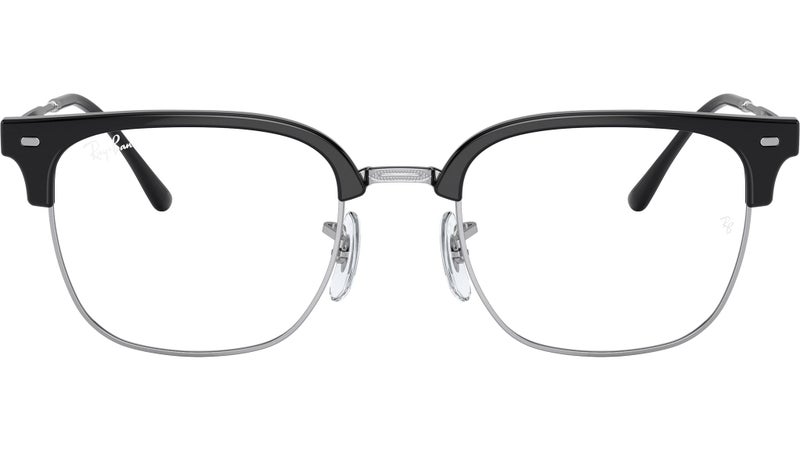 راي بان Unisex Ray-Ban RX7216F 2000 New Clubmaster Black Silver RX Optical Frame - 53mm - Image 1