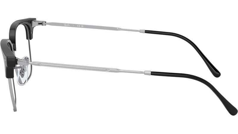 راي بان Unisex Ray-Ban RX7216F 2000 New Clubmaster Black Silver RX Optical Frame - 53mm - Image 3