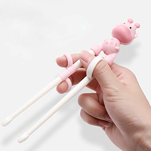 GAOJIXING Wakaka Chicken Shape Chopsticks, Easy to Use Training Chopsticks for Children and Adults, Made With Non-Toxic Dishwasher-safe Reusable Chopstick Set (Pink Deer) - Image 5
