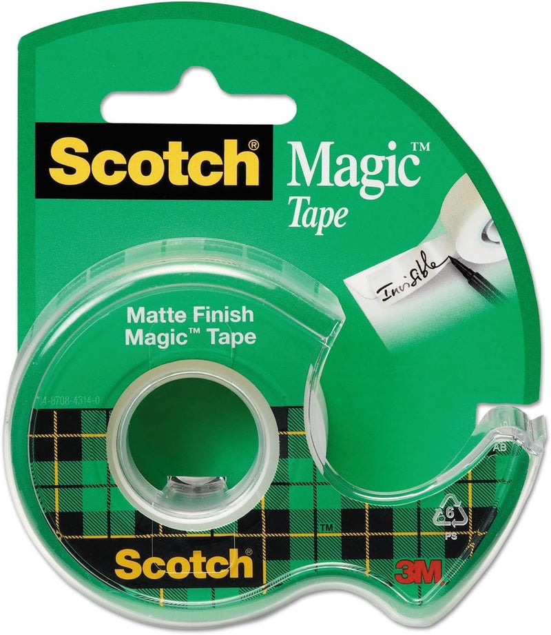 سكوتش شريط لاصق سحري مع موزع (3/4 بوصة × 300 بوصة) - Image 1