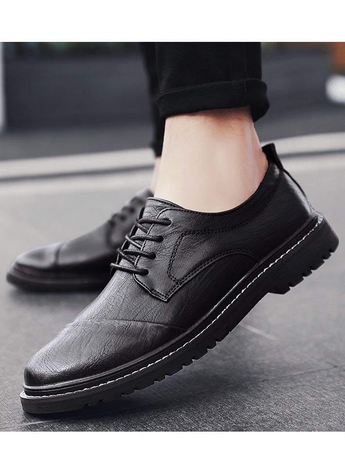 Shougu Versatile Retro Casual Leather Shoes  - Image 1