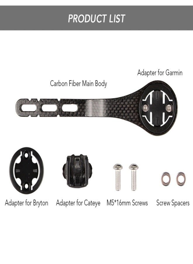 GUB Carbon Fiber Road Bike Bicycle Bent Handlebar Computer Mount Extension Holder Adapter - Image 5