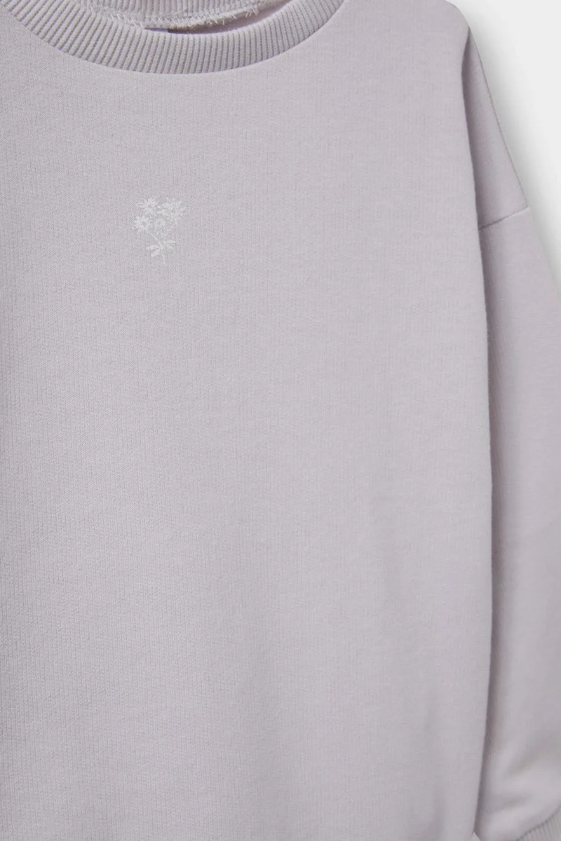 ديفاكتو Baby Girl Basic Sweatshirt Sweatpants 2 Piece Set