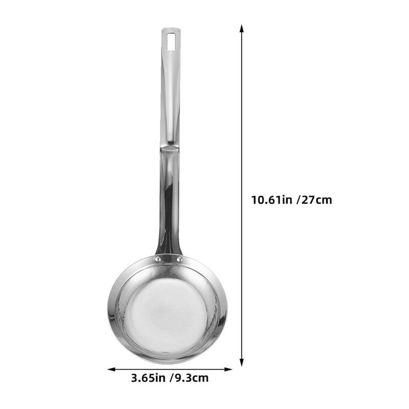 Stainless Steel Fine Mesh Skimmer Strainer Ladle Oil Grease Separator for Pasta Soup Hot Pot - Image 3