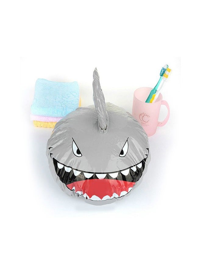 DS.DISTINCTIVE STYLE Ace Select Shower Cap Shark Kids Shape Shower Hat Baby Bath Cap - Sliver - Image 2