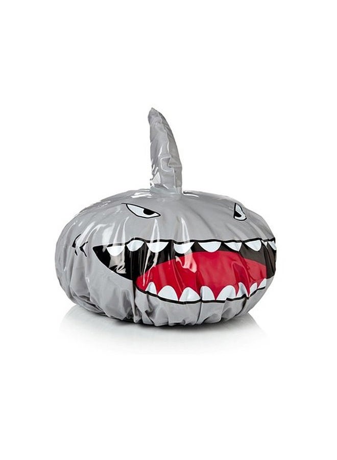DS.DISTINCTIVE STYLE Ace Select Shower Cap Shark Kids Shape Shower Hat Baby Bath Cap - Sliver - Image 1