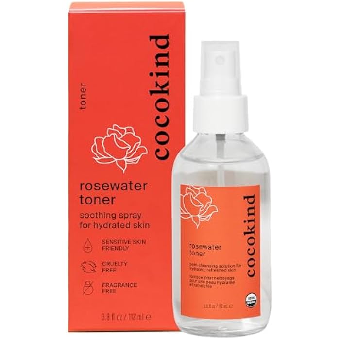 Cocokind Rosewater Facial Toner by Cocokind, Multipurpose Spray to Set Makeup, Double Cleanse, and Balance Skins pH, Made with Rose Hydrosol, 4 Fl Oz - Image 1