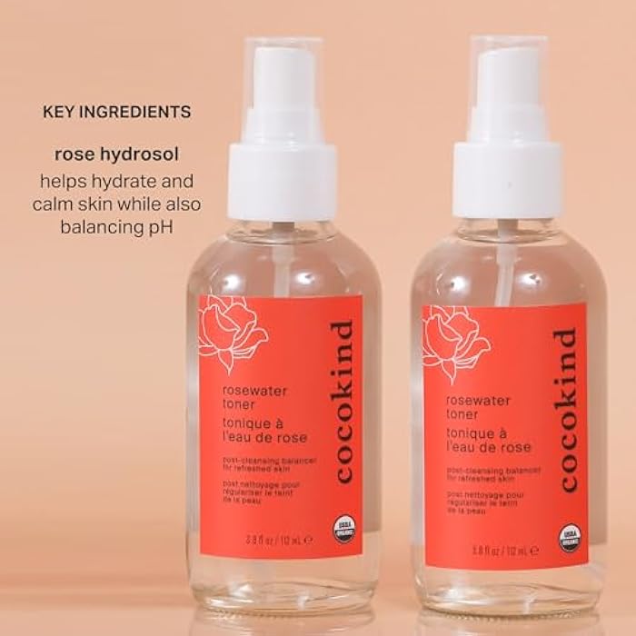 Cocokind Rosewater Facial Toner by Cocokind, Multipurpose Spray to Set Makeup, Double Cleanse, and Balance Skins pH, Made with Rose Hydrosol, 4 Fl Oz - Image 3