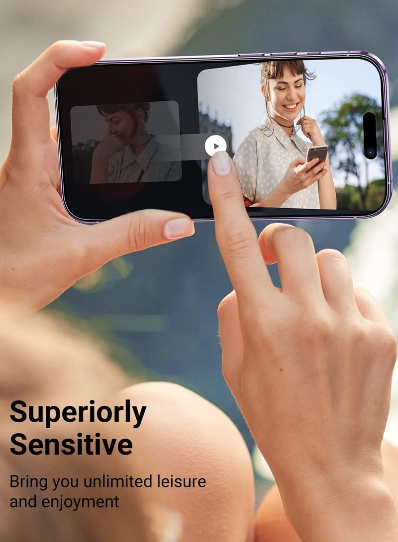 BORTONY Pack of 2 Screen Protector Compatible with 14 Pro 6.1" Tempered Glass 9H Hardness HD Clear Anti-Scratch Bubble Free For Apple iPhone 14 Pro - Image 4