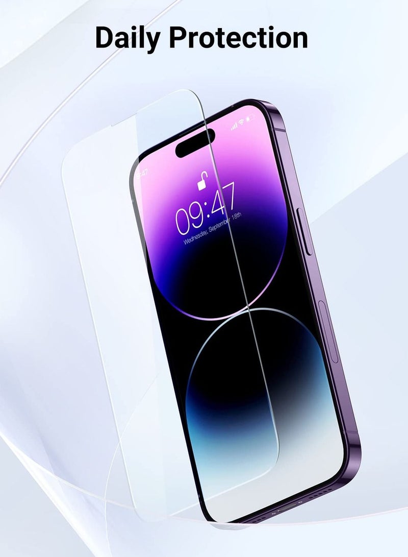BORTONY Pack of 2 Screen Protector Compatible with 14 Pro 6.1" Tempered Glass 9H Hardness HD Clear Anti-Scratch Bubble Free For Apple iPhone 14 Pro - Image 5
