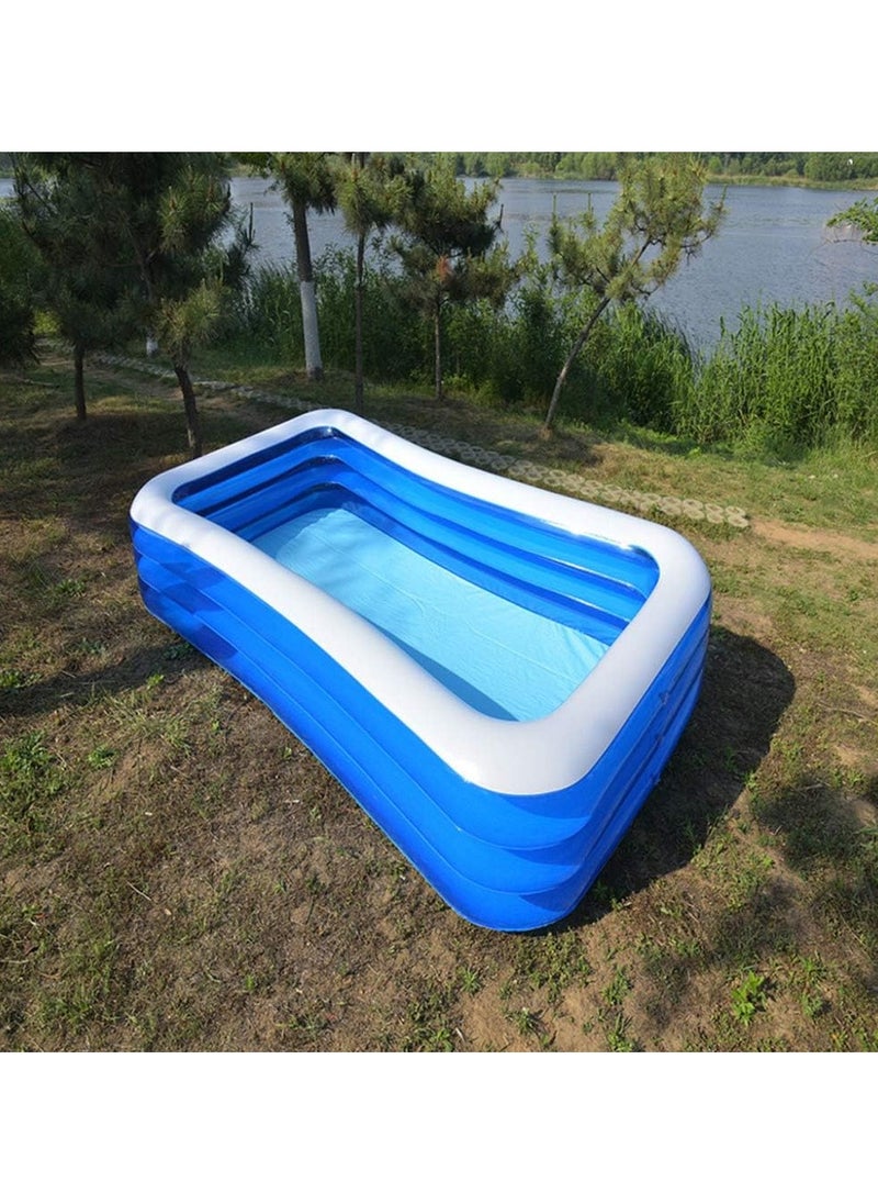 Generic Rectangular Swimming Pool Children Inflatable Swimming Pool Adult Outdoor Large Bathing Pool Summer Seat Bracket Pool  - Image 3