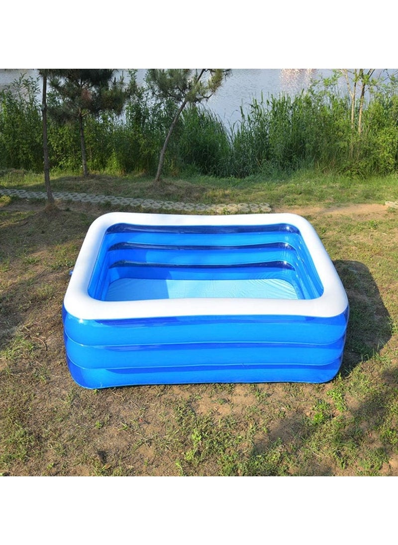 Generic Rectangular Swimming Pool Children Inflatable Swimming Pool Adult Outdoor Large Bathing Pool Summer Seat Bracket Pool  - Image 4