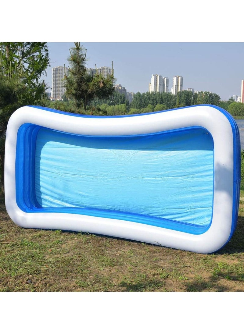 Generic Rectangular Swimming Pool Children Inflatable Swimming Pool Adult Outdoor Large Bathing Pool Summer Seat Bracket Pool  - Image 5