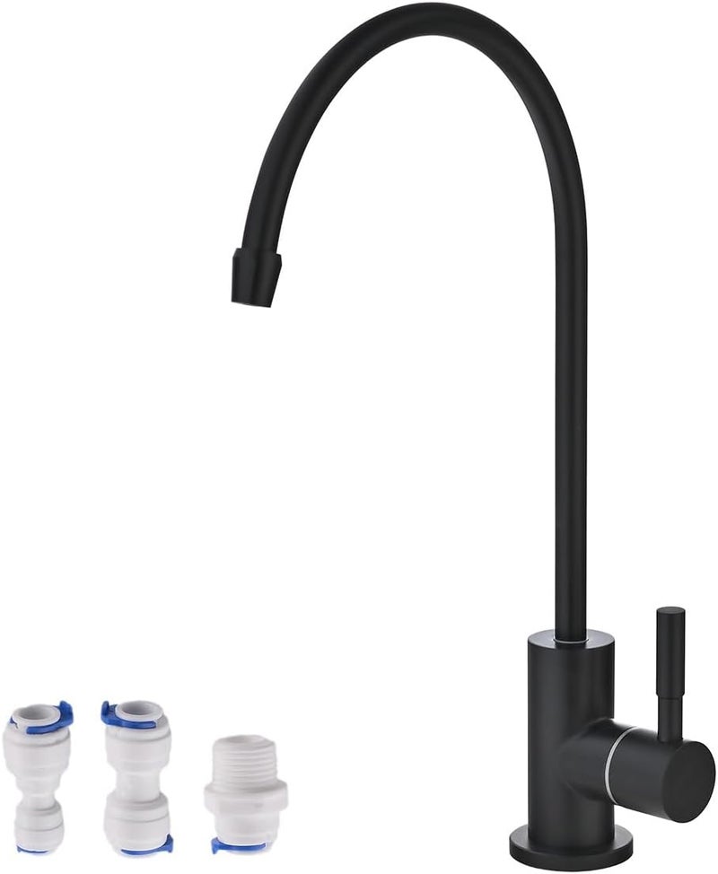 havin Black Bar Sink Faucet, RO Water Filter Faucet,Drinking Water Faucet fits Most Water Filtration System, Kitchen Reverse Osmosis Faucet, Stainless Steel Filter Tap, Beverage Faucet for Bar Sink - Image 1