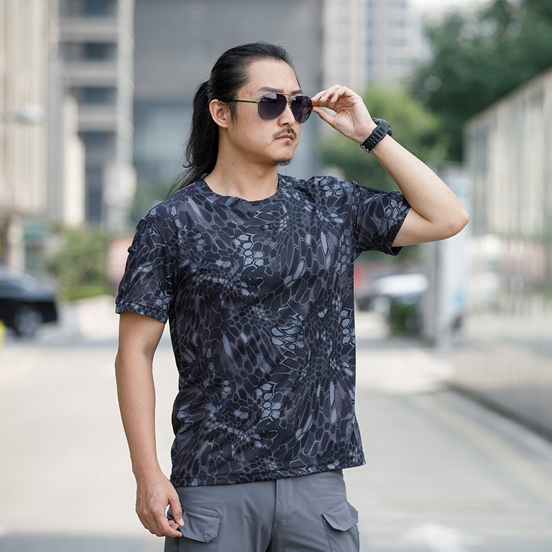 Tactical Quick-Dry T-Shirt Set Summer Men CP camouflage  - Image 2