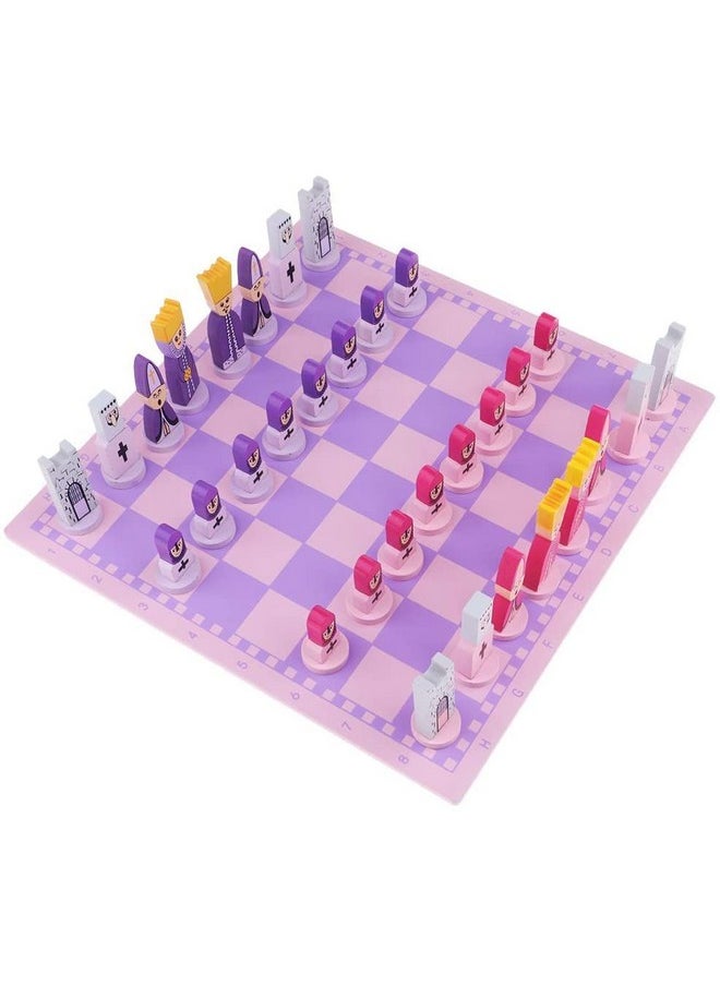Marsrut - Travel Chess Set With Chess Board Educational Toys For Kids And Adults Pink - Image 1