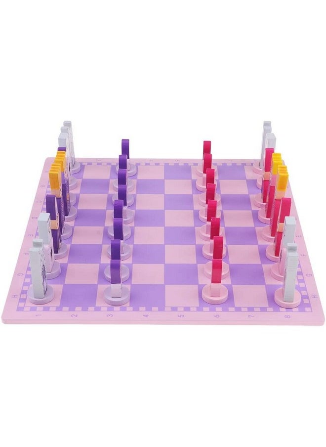 Marsrut - Travel Chess Set With Chess Board Educational Toys For Kids And Adults Pink - Image 1