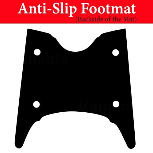 Ramanta Dio Foot Mat 110 BS6 Washable Scooter Anti-Skid Heavy Duty Floor Mat for Scooter | Rubber Anti-Slip Footmat Compatible with for DIO 110 CC BS6 (1 PC with Fittings; Black;Grey;Red) - Image 5