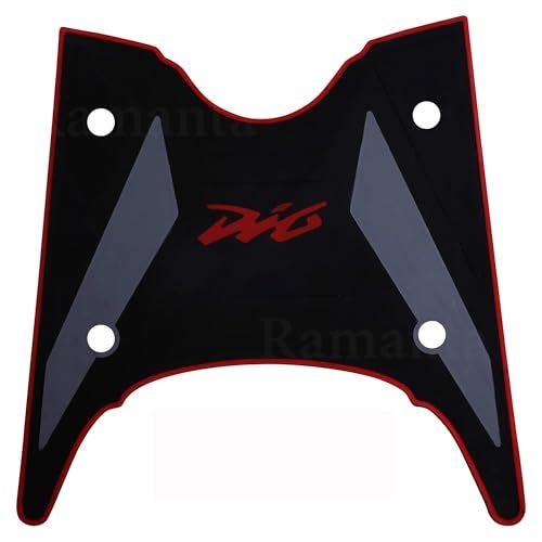 Ramanta Dio Foot Mat 110 BS6 Washable Scooter Anti-Skid Heavy Duty Floor Mat for Scooter | Rubber Anti-Slip Footmat Compatible with for DIO 110 CC BS6 (1 PC with Fittings; Black;Grey;Red) - Image 1