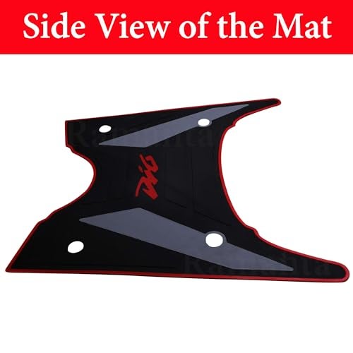 Ramanta Dio Foot Mat 110 BS6 Washable Scooter Anti-Skid Heavy Duty Floor Mat for Scooter | Rubber Anti-Slip Footmat Compatible with for DIO 110 CC BS6 (1 PC with Fittings; Black;Grey;Red) - Image 4