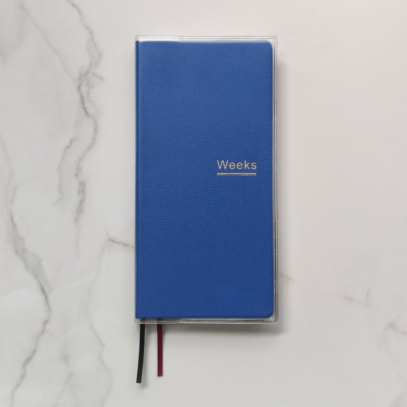 receip Undated Weekly Planner Notebook Pocket Organizer Appointment Book Journal Notebook A6 Week Plan Notepad (Blue with cover) - Image 4