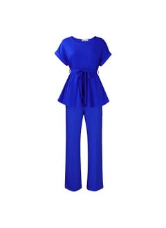 Arabest D3206 European and American Women's 2023 Summer Solid Color Strap Top High Waist Wide Leg Pants Fashion Casual Foreign Trade Suit  - Image 3