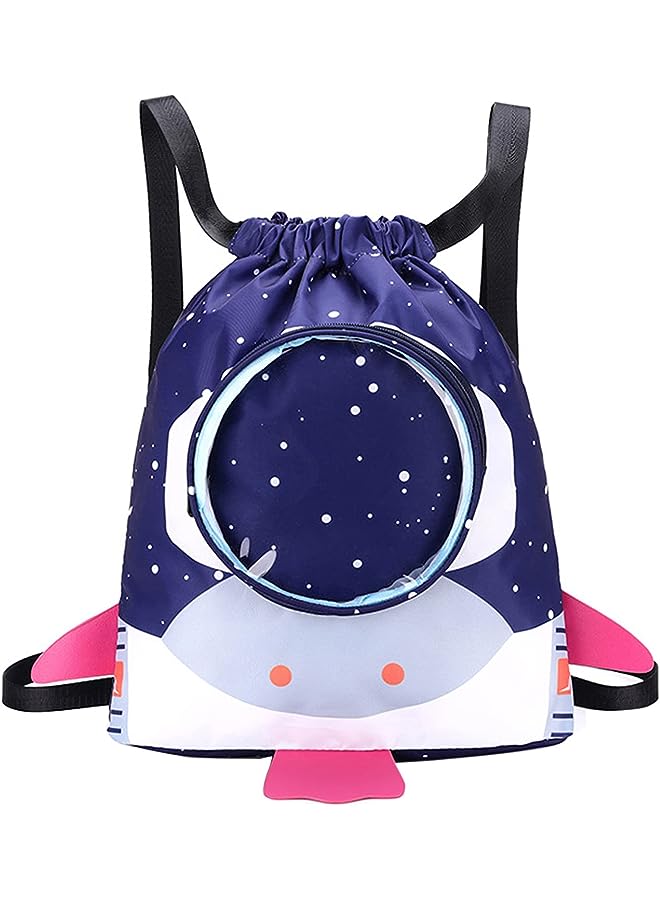 Raxoom Drawstring Backpack Gym Sports Bag for Children's Waterproof Swim Dry Wet Draw String Back Sack for School Camping Pool Beach Soccer Gear - Image 1