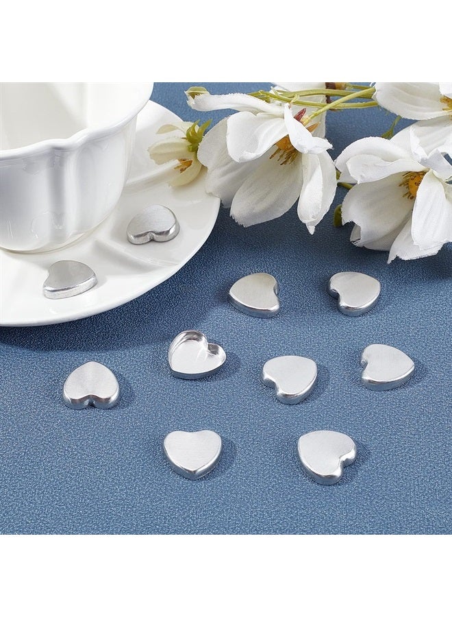 CHGCRAFT 300Pcs Empty Heart Metal Pans Size 19.5mm for Eyeshadow Palette Makeup Palette Sliver