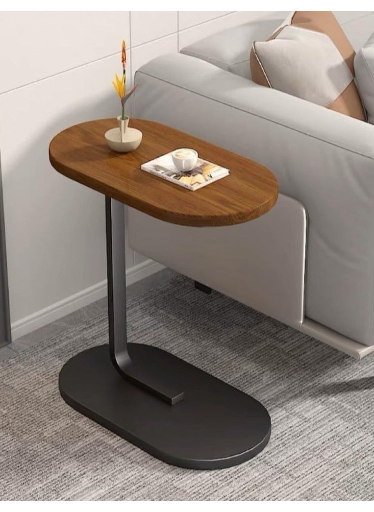 ALMUFARREJ - Nordic Style Simple Shaped Coffee Table And Sofa Side End Table For Home Living Room - Brown & Black - Image 1
