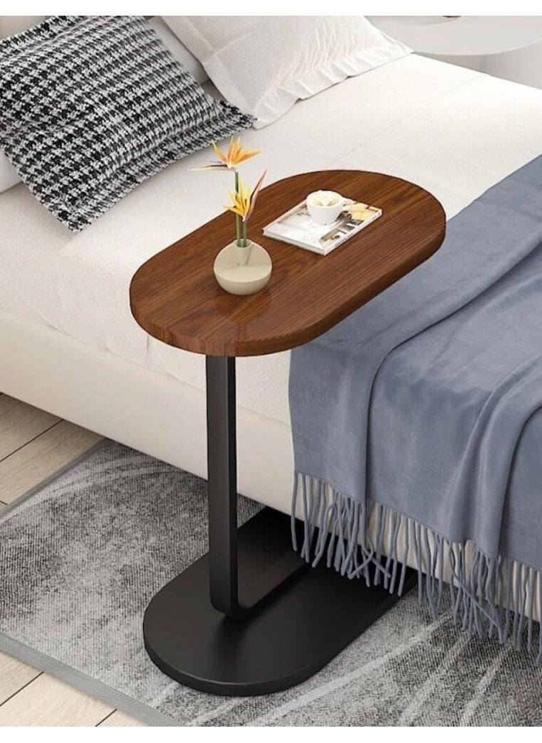 ALMUFARREJ - Nordic Style Simple Shaped Coffee Table And Sofa Side End Table For Home Living Room - Brown & Black - Image 1