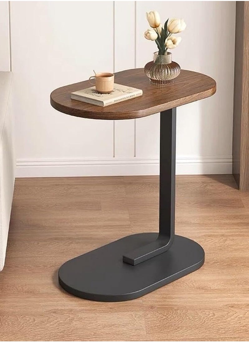 ALMUFARREJ - Nordic Style Simple Shaped Coffee Table And Sofa Side End Table For Home Living Room - Brown & Black - Image 1