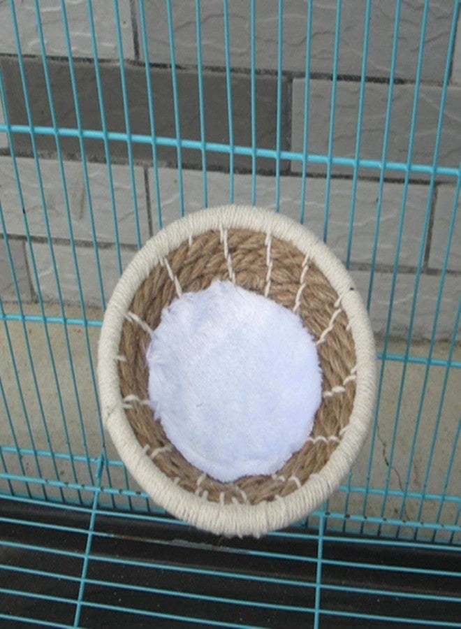 زيسويل عش تربية طيور مصنوع يدويًا من حبل الكتان المنسوج، وقفص صغير للببغاء، وصندوق تعشيش للببغاء الأسترالي، والكوكاتيل، والكونيور، والكناري، والعصافير، وطيور الحب. - Image 4