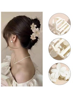 BIGTHREE 4 PCS Flower Hair Strong Hold Jaw Clip, Hair Flower Clip Strong Non-slip Hold Hair Clips, Flower Hair Clips for Thick Hair and Long Hair, Elegant Hair Clips Styling Accessories  - Image 4