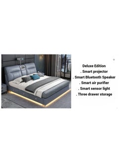 AWD Luxury Smart Bed with Projector, Bluetooth Speaker, Air Purifier, Smart Sensor Light, Three Drawer Storage.  - Image 4